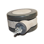 BTL Large 5-inch Caster Swivel Wheel No-Lock Off-White and Grey Parts As-Is