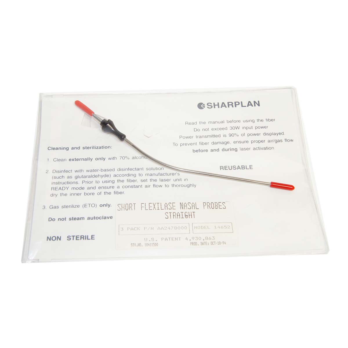 Sharplan Laser FlexiLase Reusable Short Nasal Probe Straight 14652 AA2478000