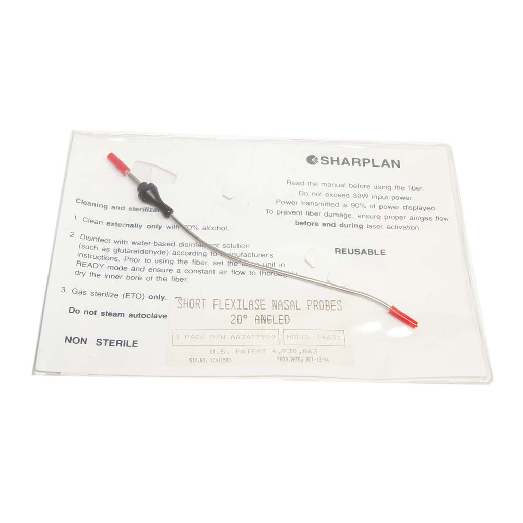 Sharplan Laser FlexiLase Reusable Short Nasal Probe 20° Angled 14651 AA2477900