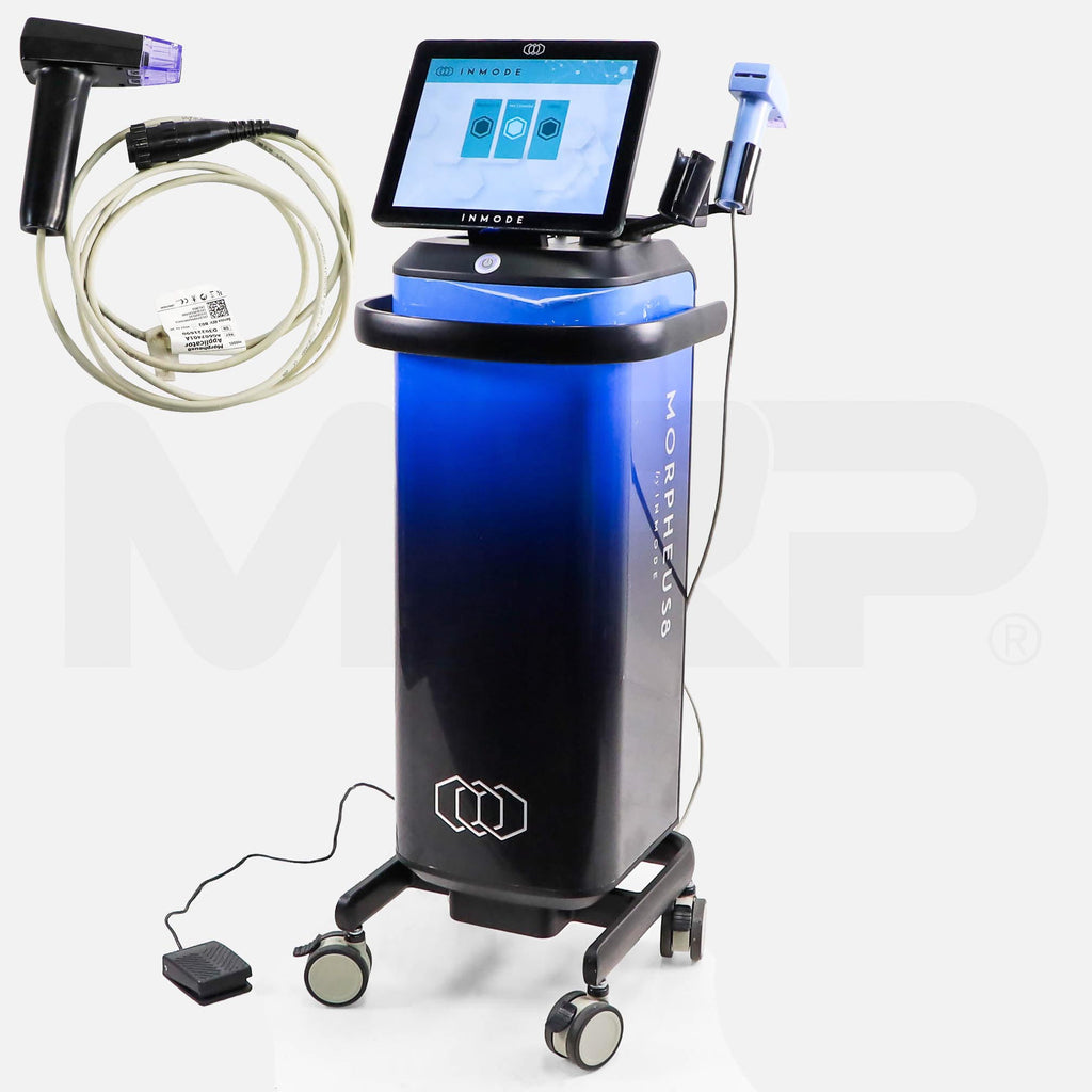 2022 InMode RF Pro Morpheus8 system with touchscreen, Morpheus8 face and body applicators, and foot pedal