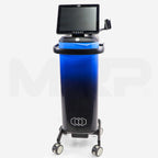 Front view of 2022 InMode RF Pro Morpheus8 system on wheeled cart with touchscreen display