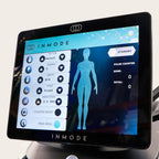 InMode RF Pro touchscreen showing Morpheus8 resurfacing tip settings in standby