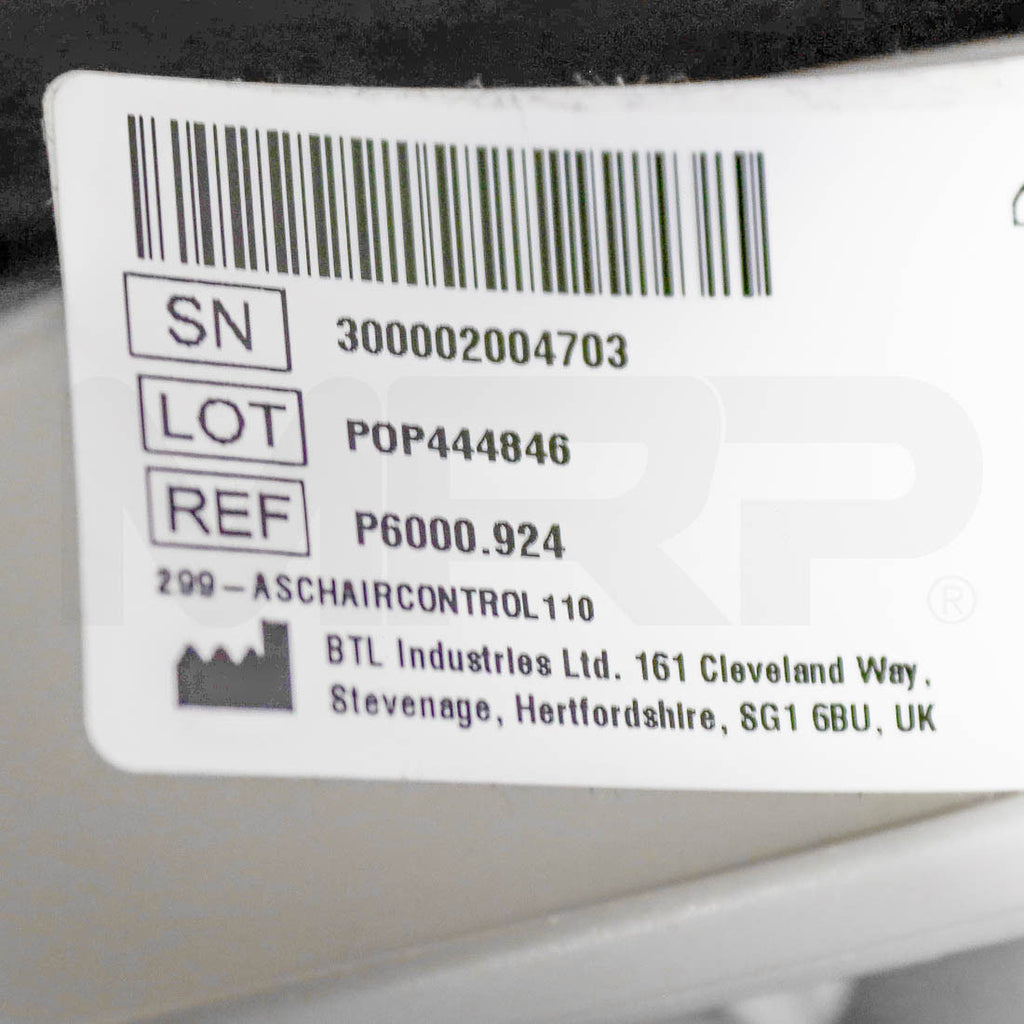 2024 BTL EMSella Chair Remote Control Label