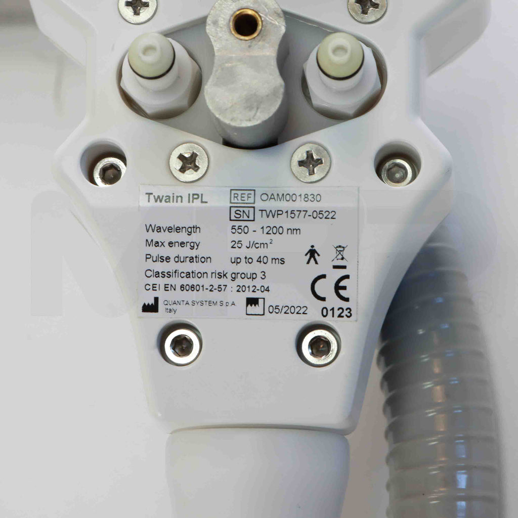 2022 Quanta System Chrome Twain IPL Handpiece Label