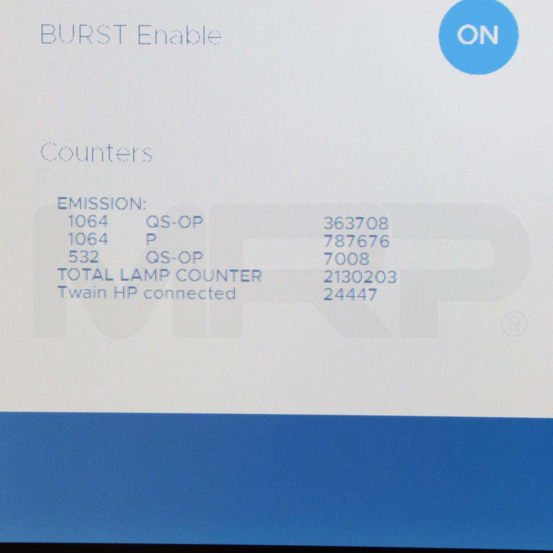 2022 Quanta System Chrome Twain IPL Handpiece Screen