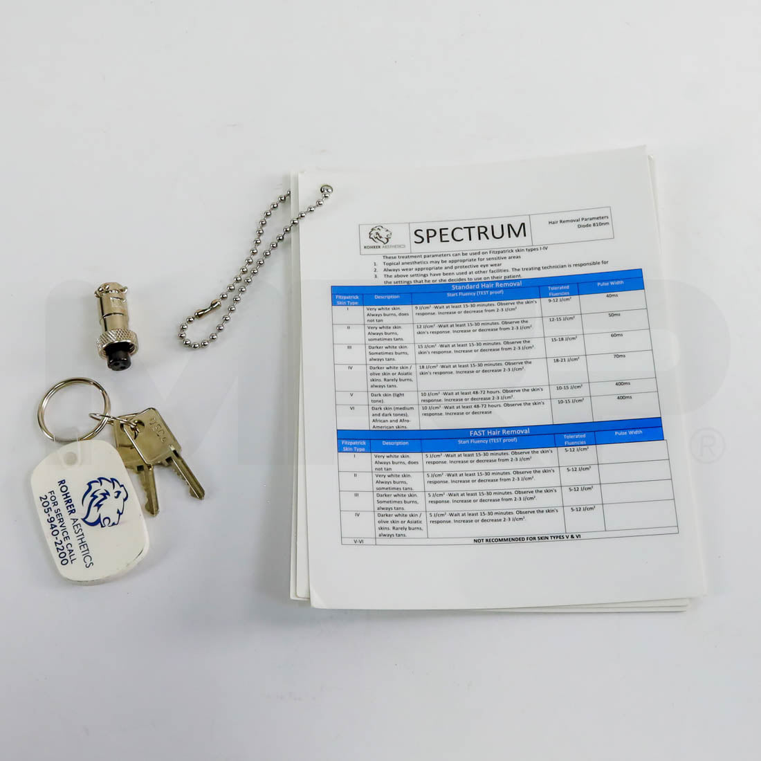 2022 Rohrer Aesthetic Spectrum Laser System Diode YAG HR Handpiece