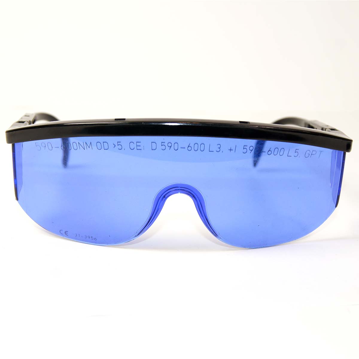 Glendale 31-3956 Laser Safety Glasses PPE Blue Lens 590-600nm OTF Eyewear w Case
