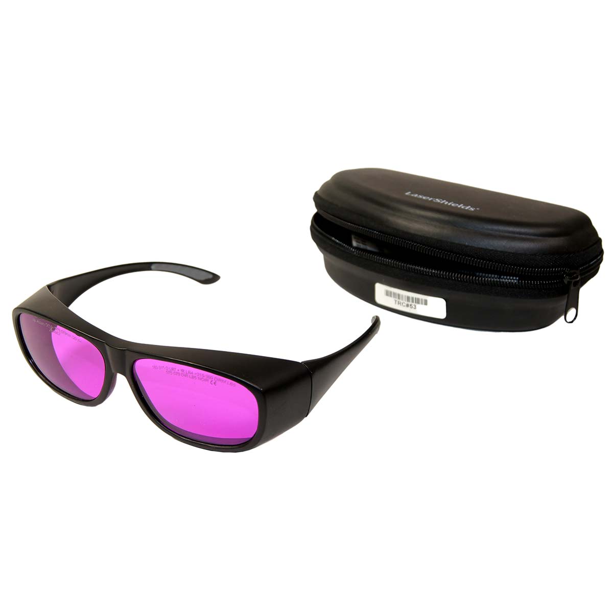 LaserShields Laser Safety Glasses PPE Fuchsia Lens OD5+ OD6+ 190-579nm Eyewear