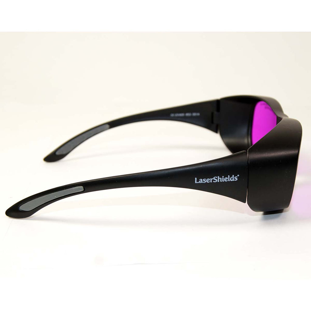 LaserShields Laser Safety Glasses PPE Fuchsia Lens OD5+ OD6+ 190-579nm Eyewear