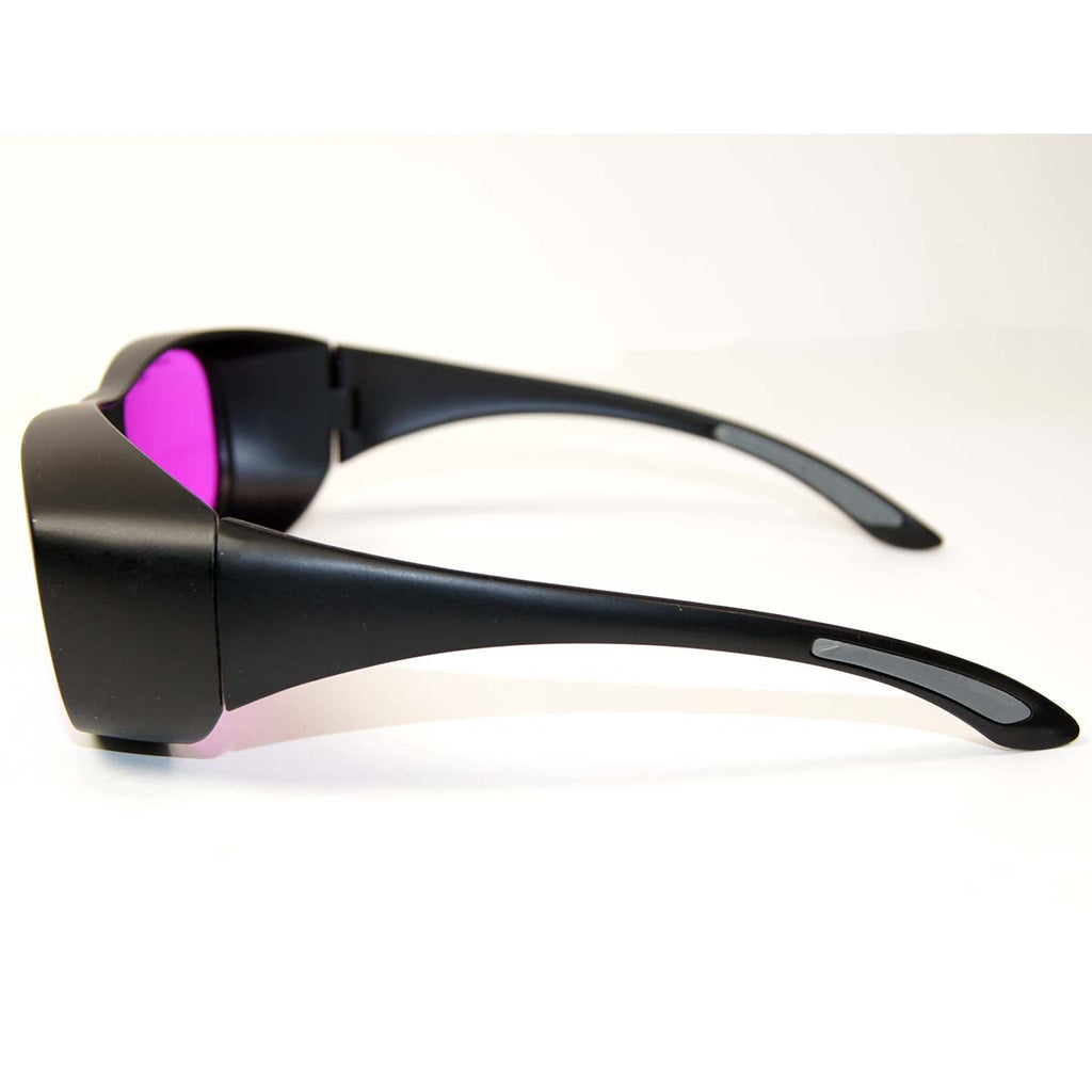 LaserShields Laser Safety Glasses PPE Fuchsia Lens OD5+ OD6+ 190-579nm Eyewear