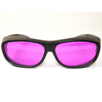 LaserShields Laser Safety Glasses PPE Fuchsia Lens OD5+ OD6+ 190-579nm Eyewear