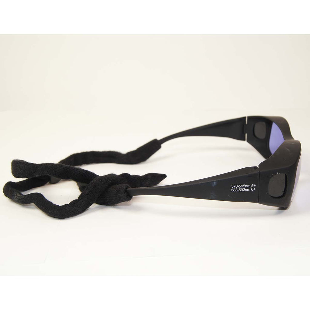 Laser Safety Glasses PPE Light Purple Lens OD5+ OD6+ 570-595nm Eyewear w Case