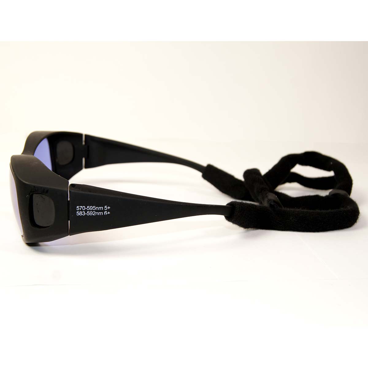 Laser Safety Glasses PPE Light Purple Lens OD5+ OD6+ 570-595nm Eyewear w Case