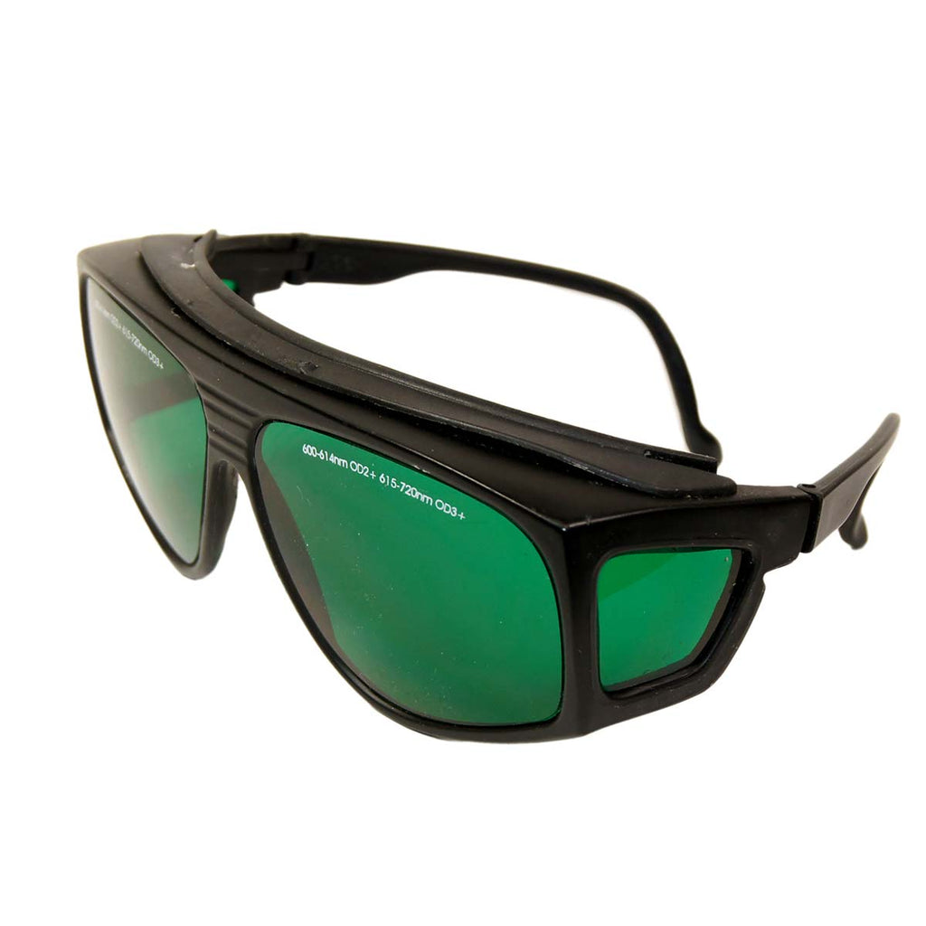 Msq M2 Ltd Laser Safety Glasses PPE Dark Green Lens 600-720nm OD2+ OD3+ Eyewear