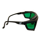 Msq M2 Ltd Laser Safety Glasses PPE Dark Green Lens 600-720nm OD2+ OD3+ Eyewear