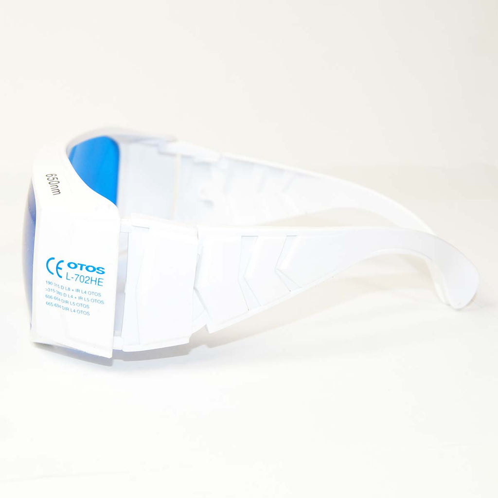 Laser Otos L-702YGII Laser Safety Glasses PPE Blue Lens 650nm OD6+ OD7+ Eyewear