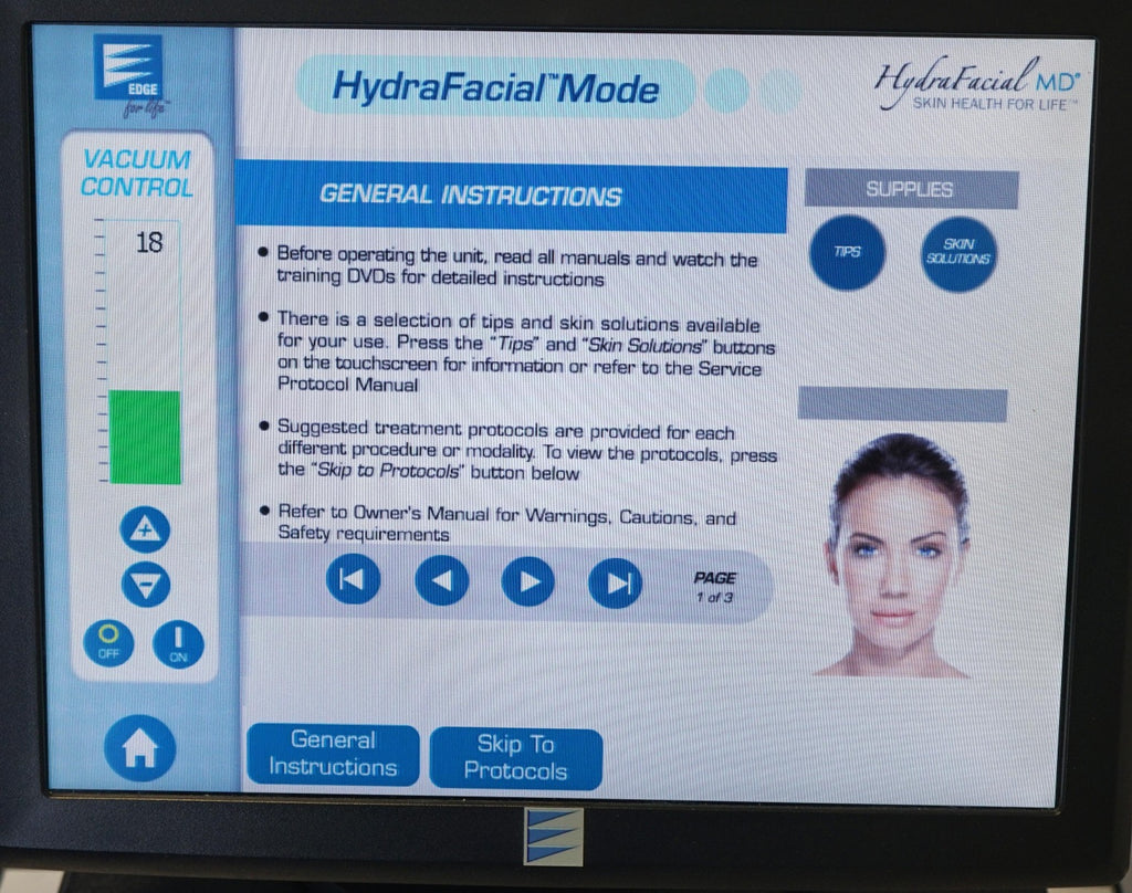2014 Edge Systems Hydrafacial Skin Treatment Exfoliate Hydrate Hydradermabrasion