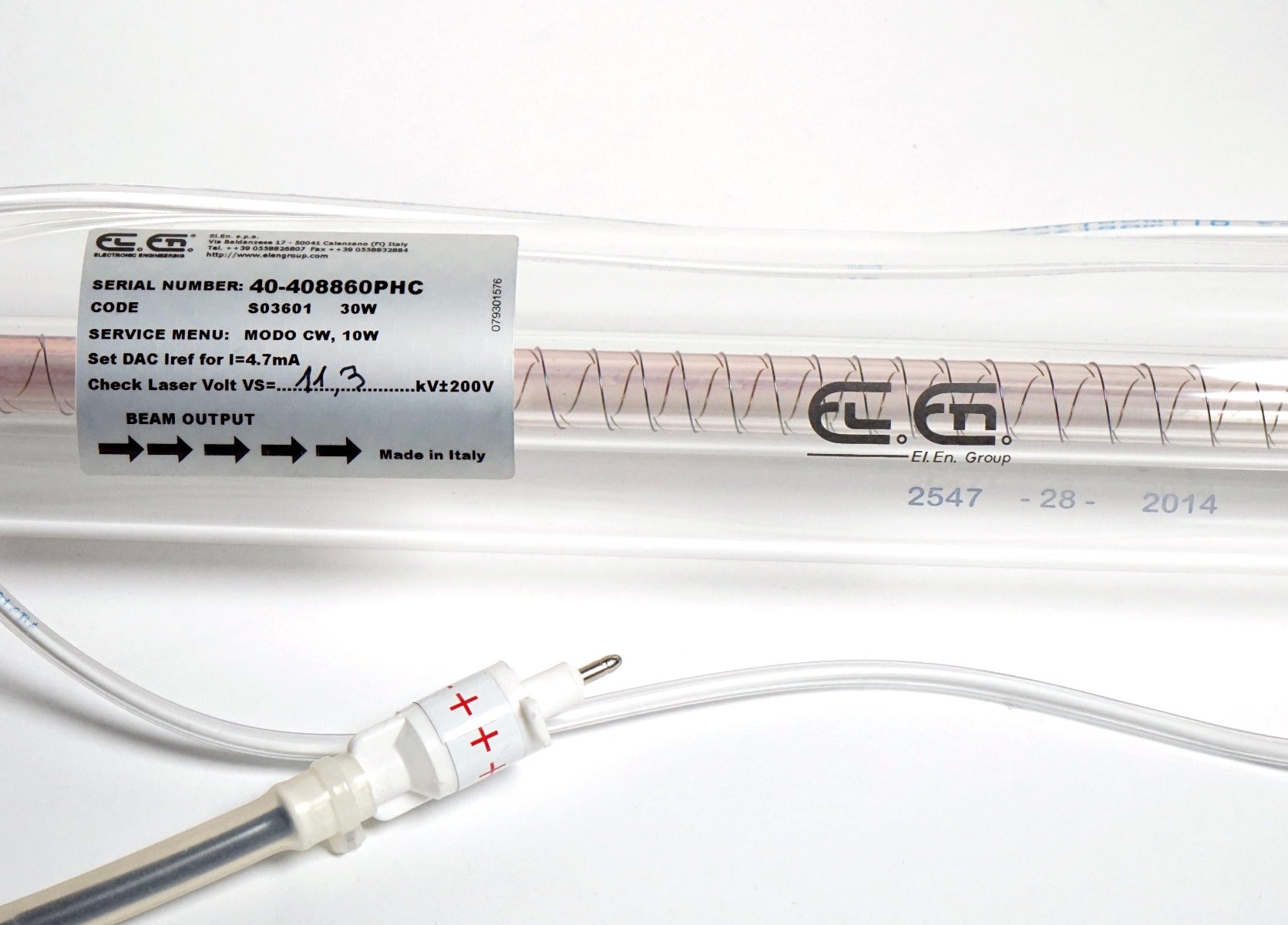 Cynosure DEKA DOT C02 30w Laser Tube REGASSED SmartSkin SmartXide CO2 w/EXCHANGE