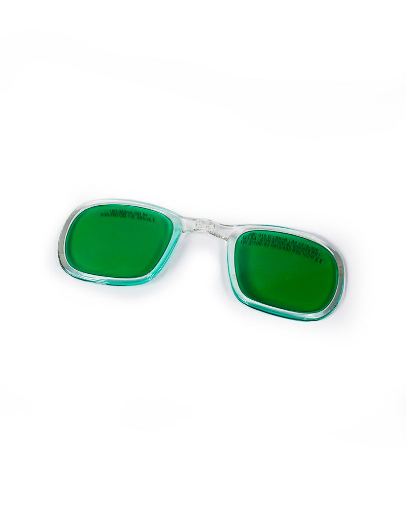 Deka Laser Safety Glasses Green Lens Filter 070100078 OD5+ @ 190-380nm Snap-On
