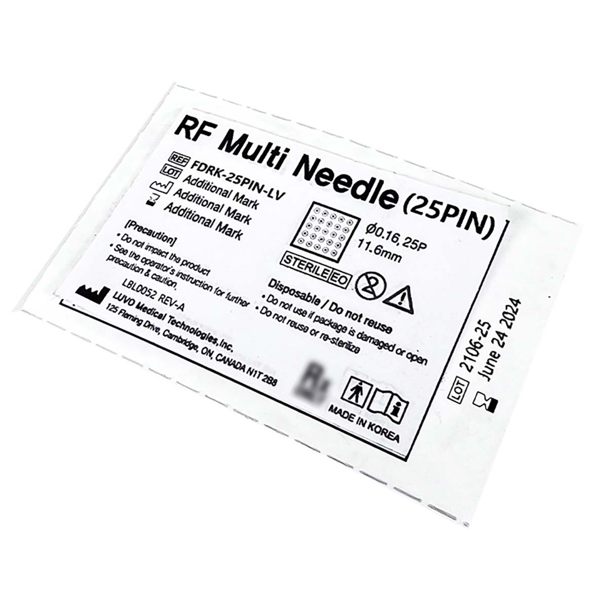 LUVO Darwin RF Multi Needle 25-pin MicroNeedle Tip FDRK-25PN-LV - Single