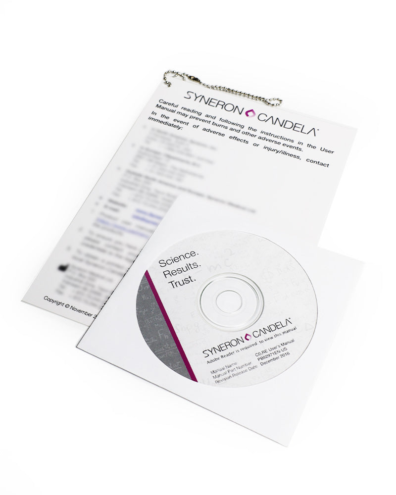 Syneron Candela CO2RE Laser CD Operator User Manual w/Contacts PB92971EN-US