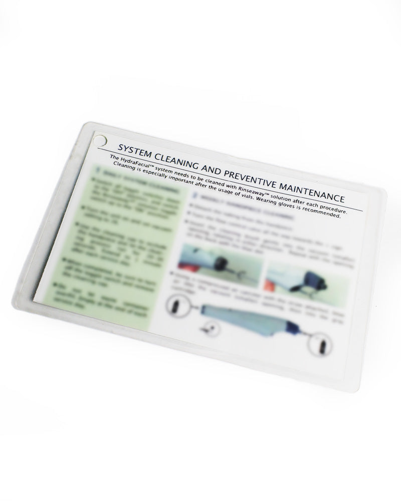 EDGE HydraFacial Operation Settings Direction Cleaning Maintenance Guide 19384-B