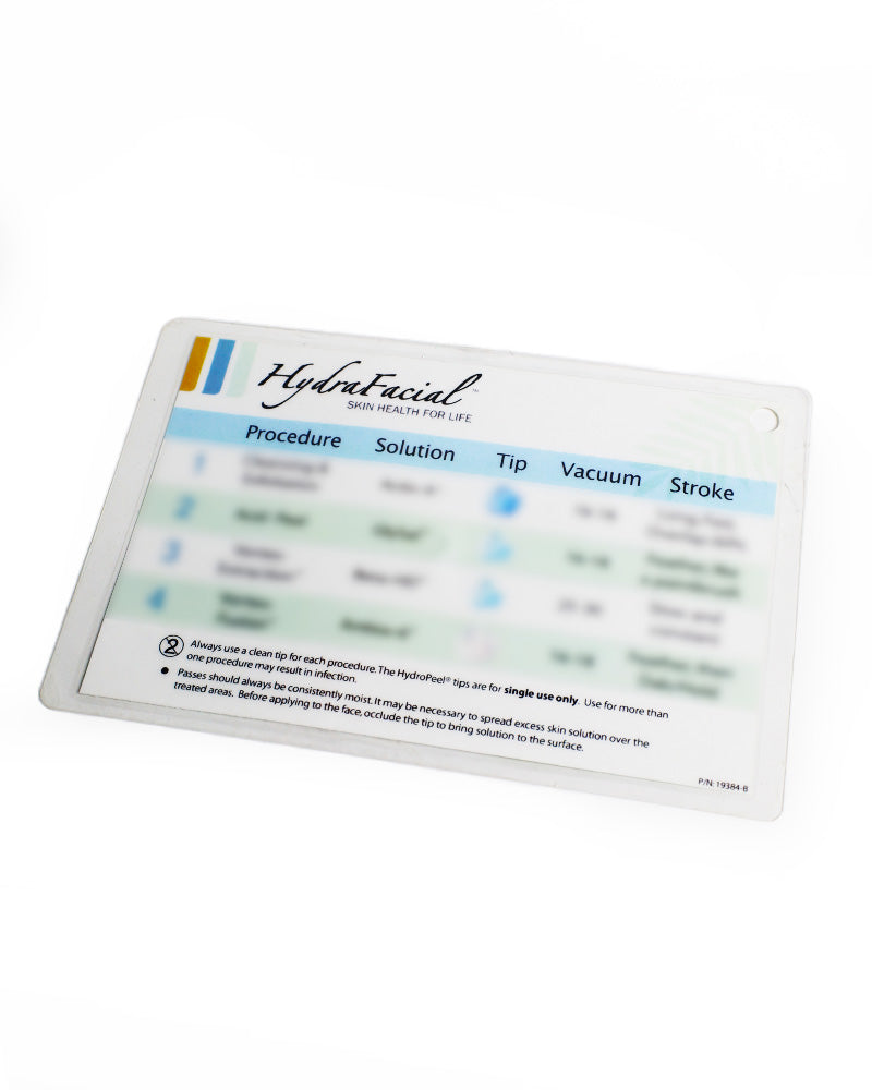 EDGE HydraFacial Operation Settings Direction Cleaning Maintenance Guide 19384-B
