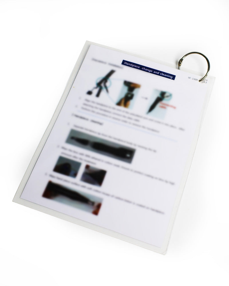Jeisys Tri Beam Q Switched Laser Operation Handpiece Cleaning Directions Sheet