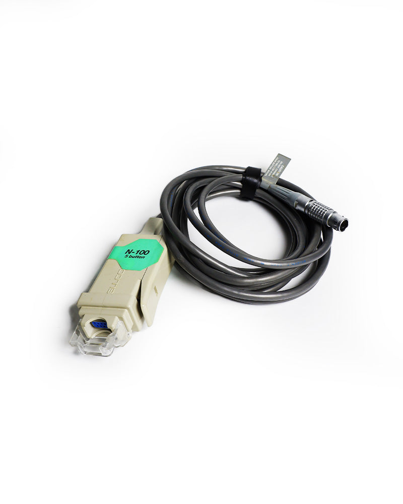 Nellcor N-100 5 Button Oximeter 12-Pin Data Cable Gray Connector SPO2 Sensor