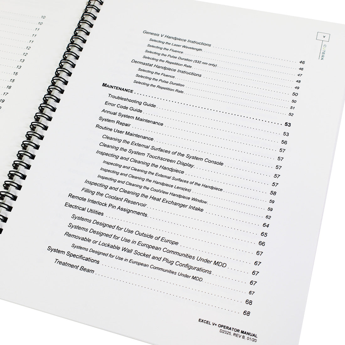 Cutera ExcelV+ Nd YAG 532 1064 Vascular Laser Operator Manual User Guide Excel V