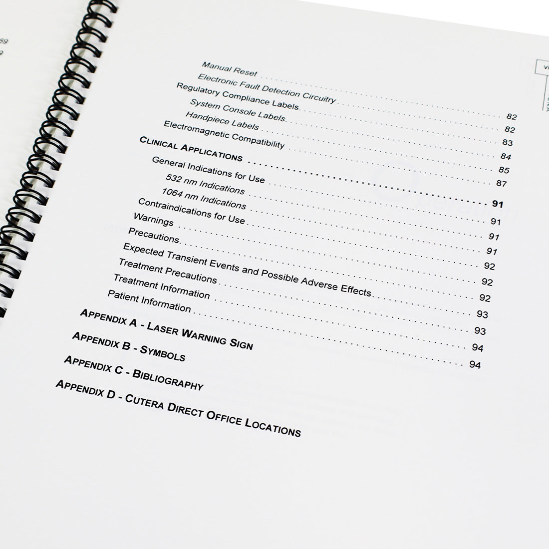 Cutera ExcelV+ Nd YAG 532 1064 Vascular Laser Operator Manual User Guide Excel V
