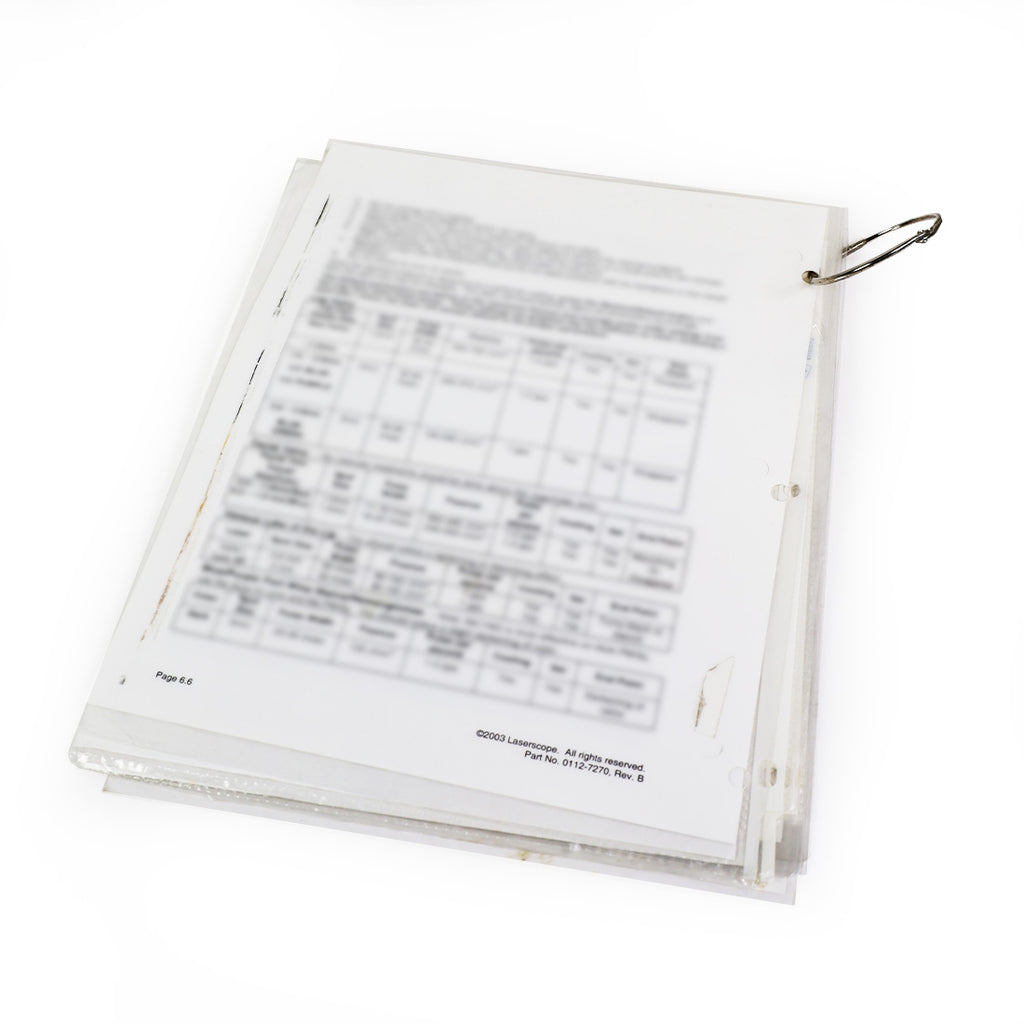 Laserscope Lyra XP Versastat Hair Removal Parameters User Cheat Sheet Guide 10mm
