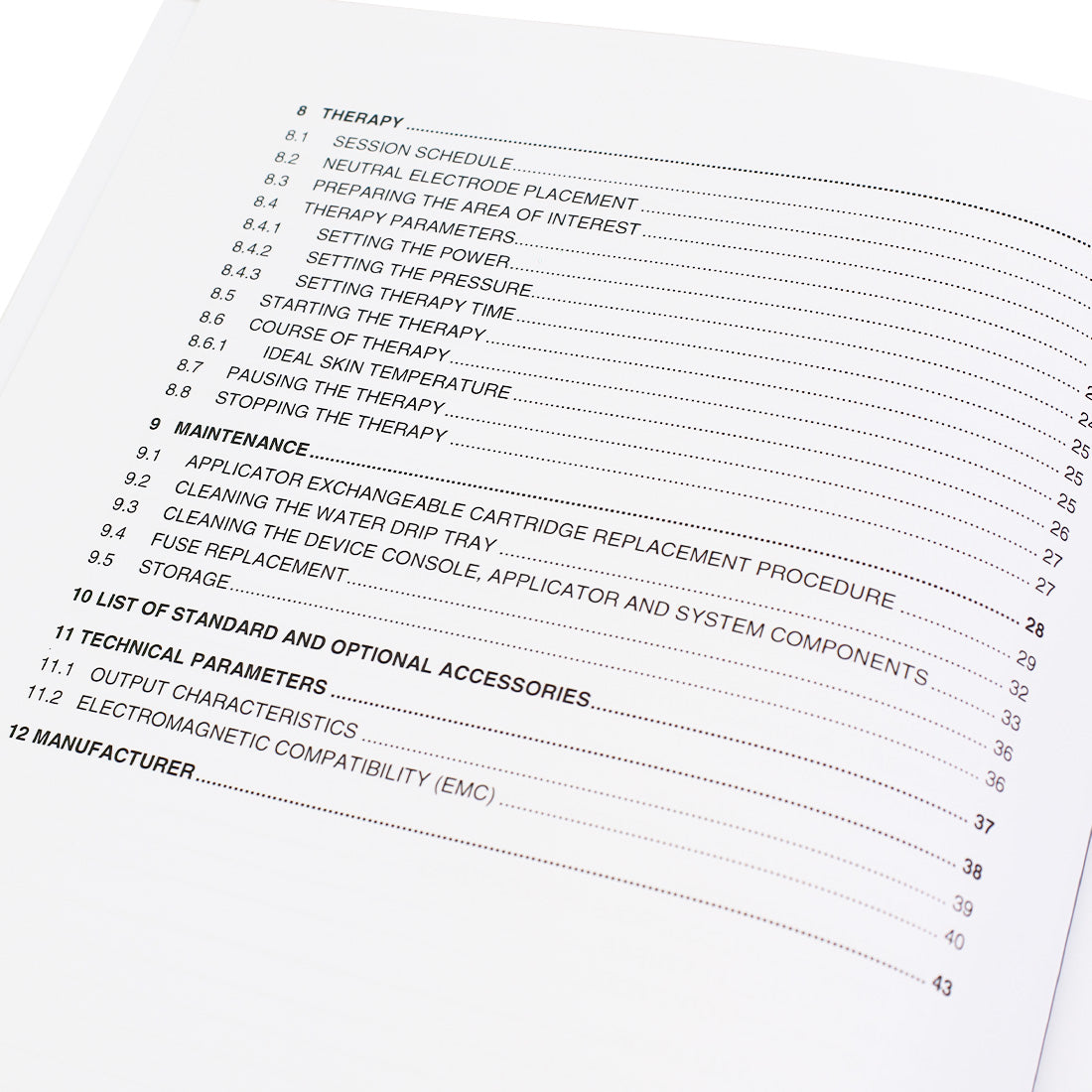 BTL Emtone Operator Manual Guide Applicator Operation Therapy Parameter Settings