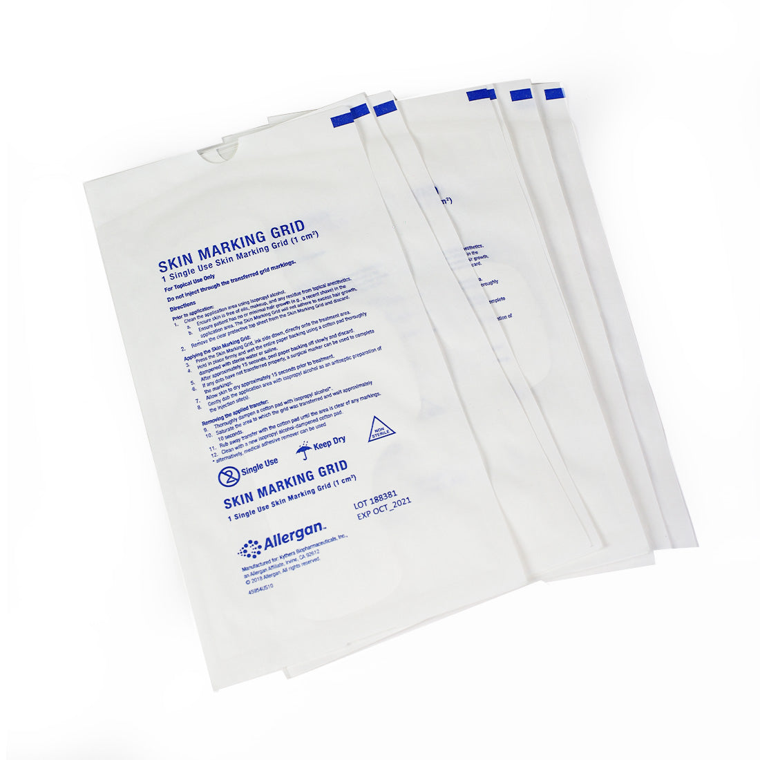Allergan Skin Marking Grid Single Use cm2 Kythera 45954US10 x8 Pcs Exp 10-2021