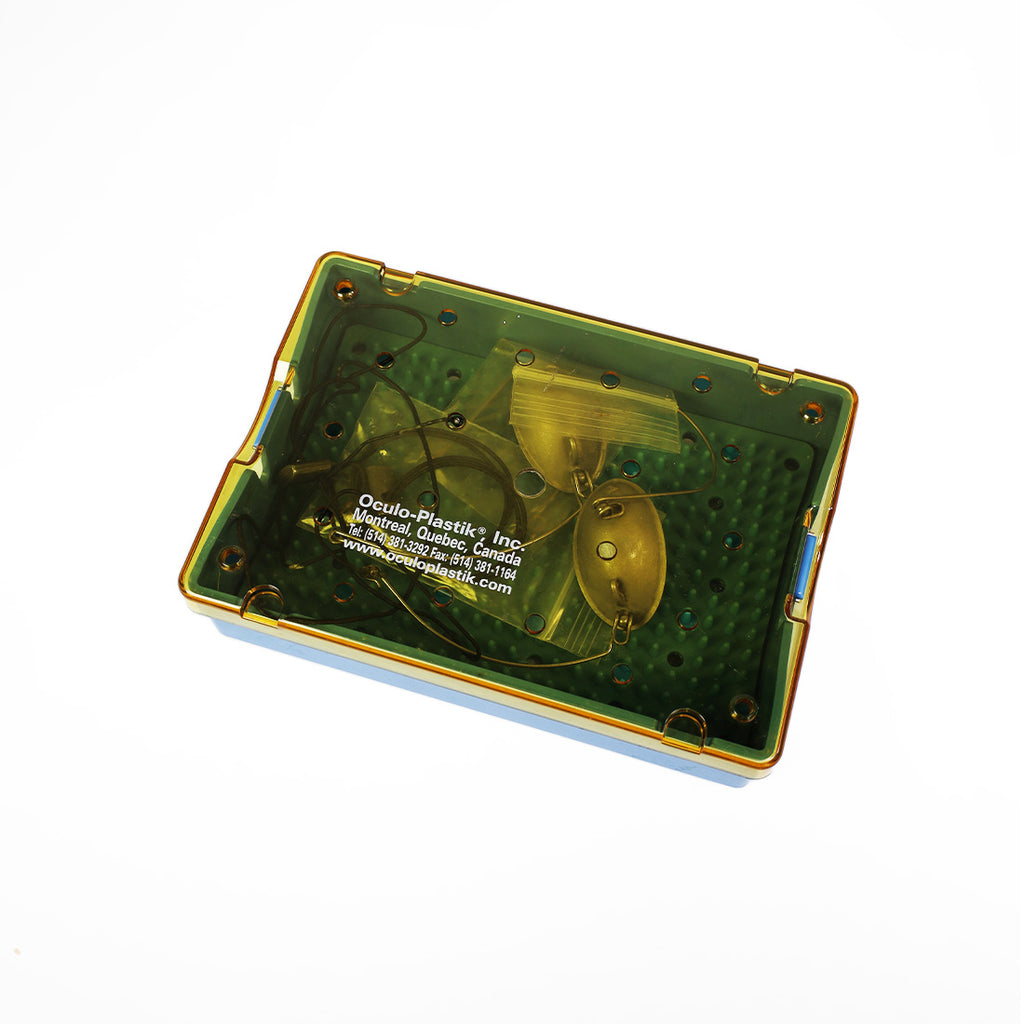 Oculo-Plastik Laser Patient Metal Eye Shields Protection Durette 4 w/Case
