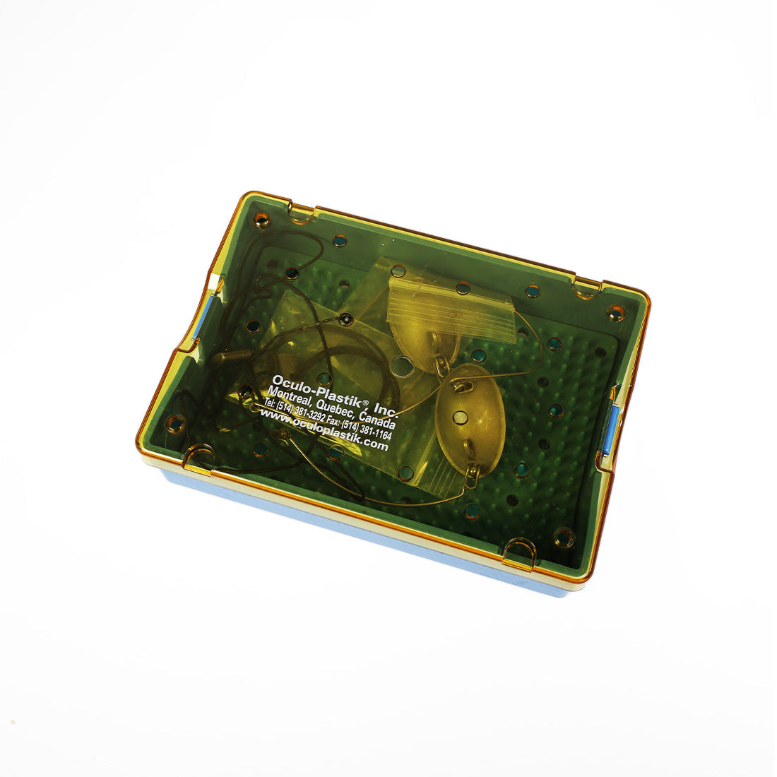 Oculo-Plastik Laser Patient Metal Eye Shields Protection Durette 4 w/Case