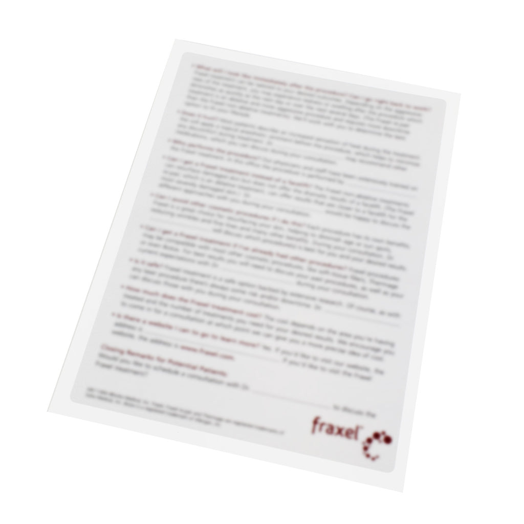 Solta Fraxel Front Office Script Patient FAQ Fractional Treatment Questions Page