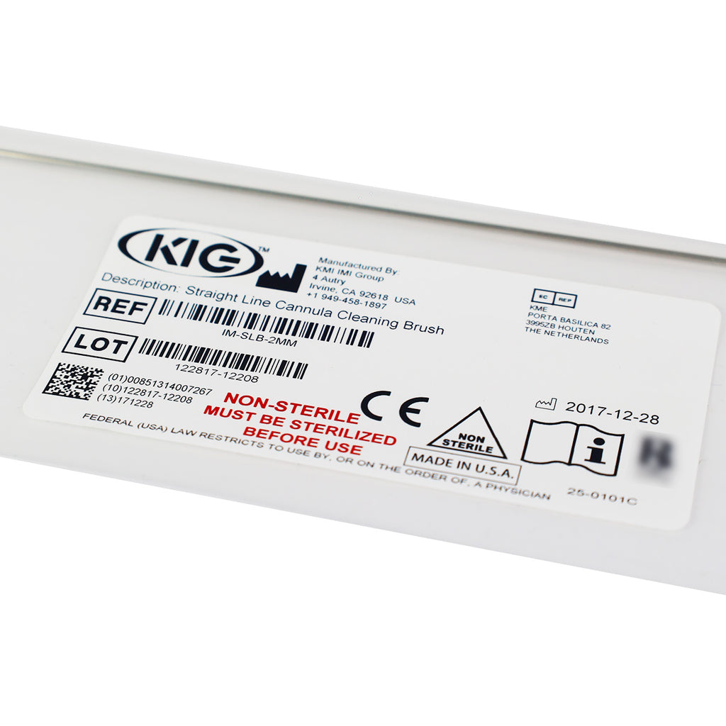 KMI IMI Group KIG Straight Line Cannula Cleaning Brush IM-SLB-2MM Metal Wire