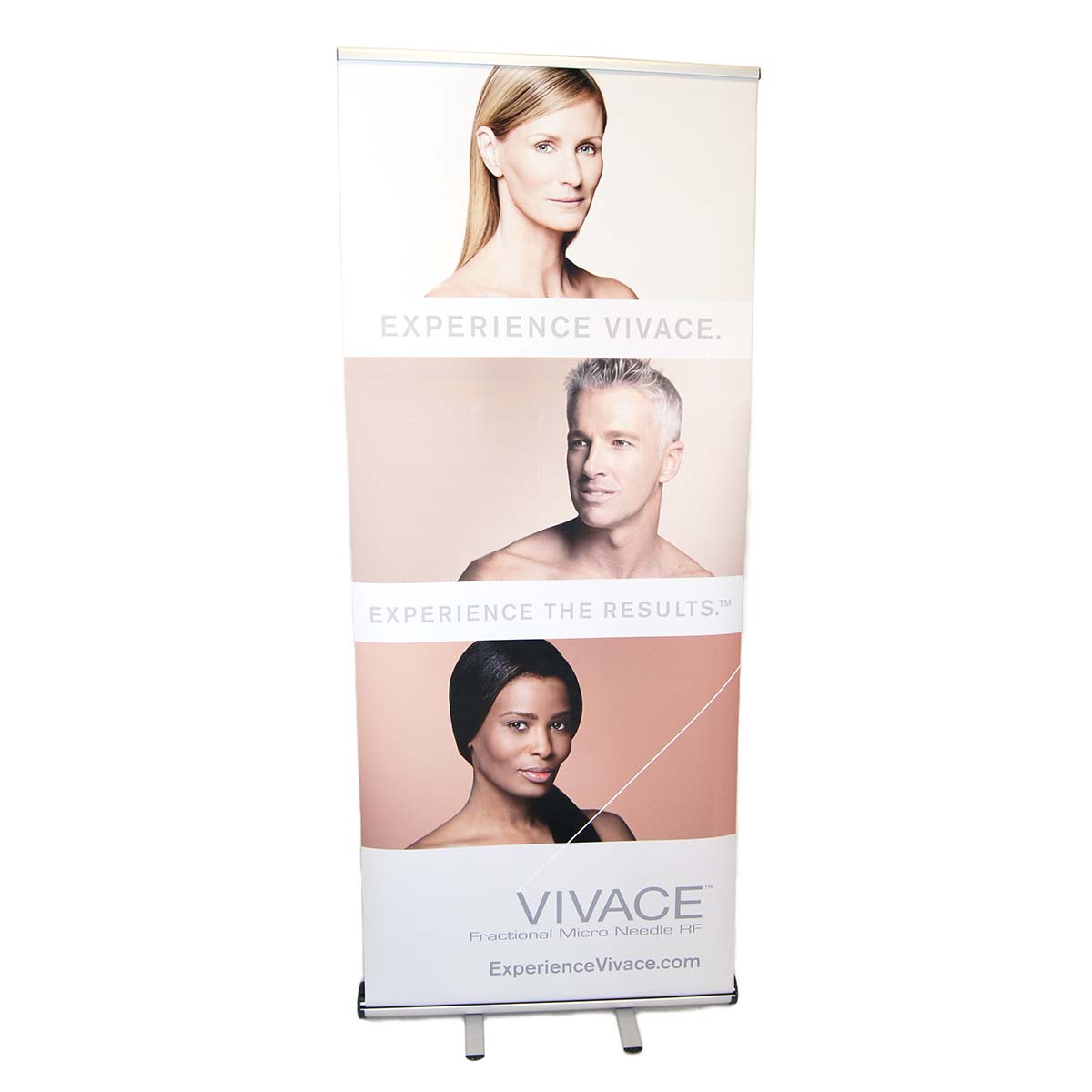 Vivace 'Experience the Results' MicroNeedle RF Marketing Banner 34.5in x 81in