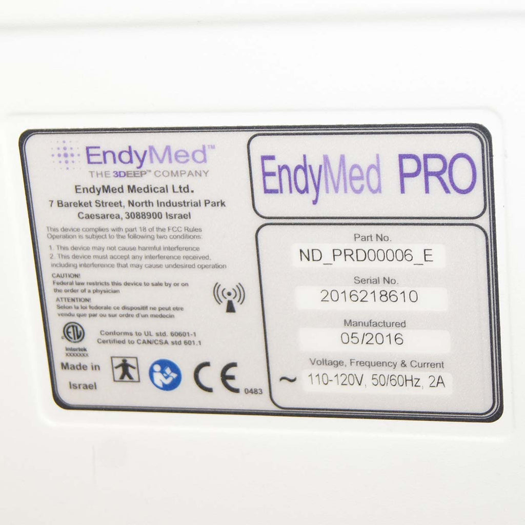 2016 EndyMed PRO 3DEEP RF Body Contour System with Intensif Microneedle 5 HPs