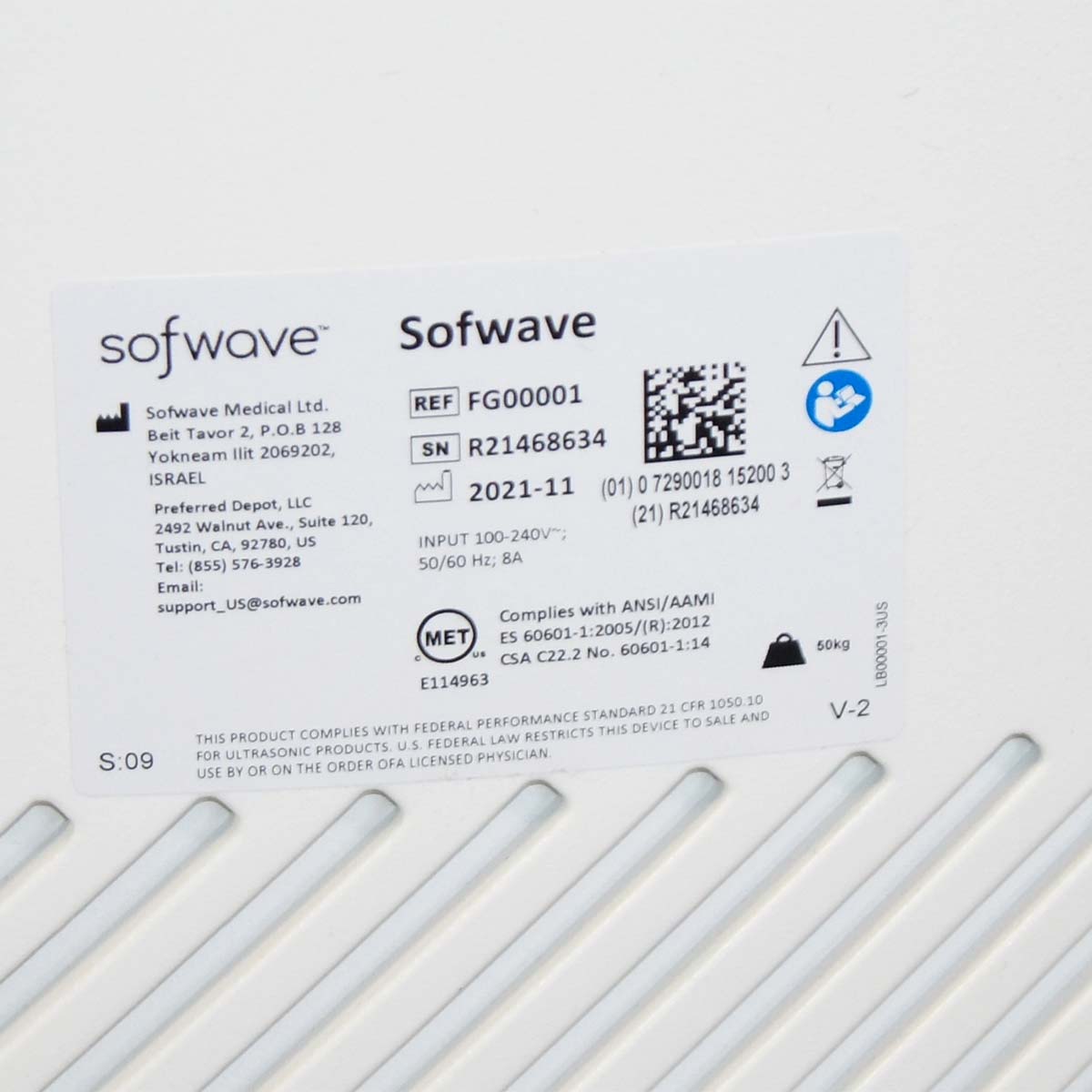 2021 Sofwave Skin Tightening Aesthetic Ultrasound System Soft wave Softwave