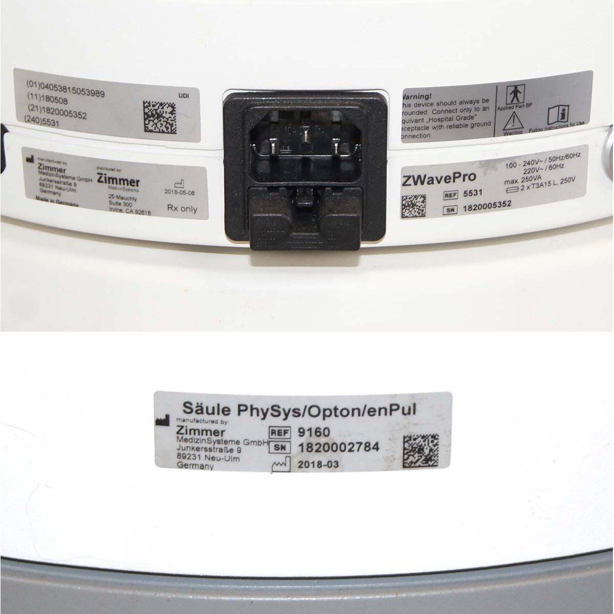 2016 Zimmer ZWave Pro Cellulite Treatment Body Contouring System 1.8mil Pulses 547k Pulses