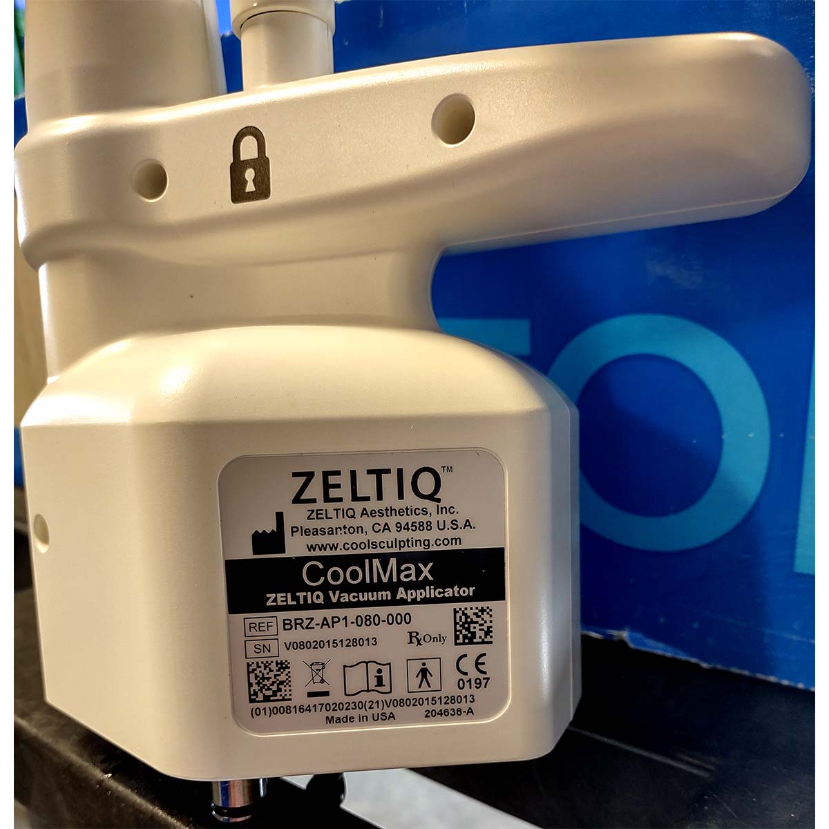 2015 Zeltiq CoolSculpting CoolMax Breeze Vacuum Applicator BRZ-AP1-080-000 Large