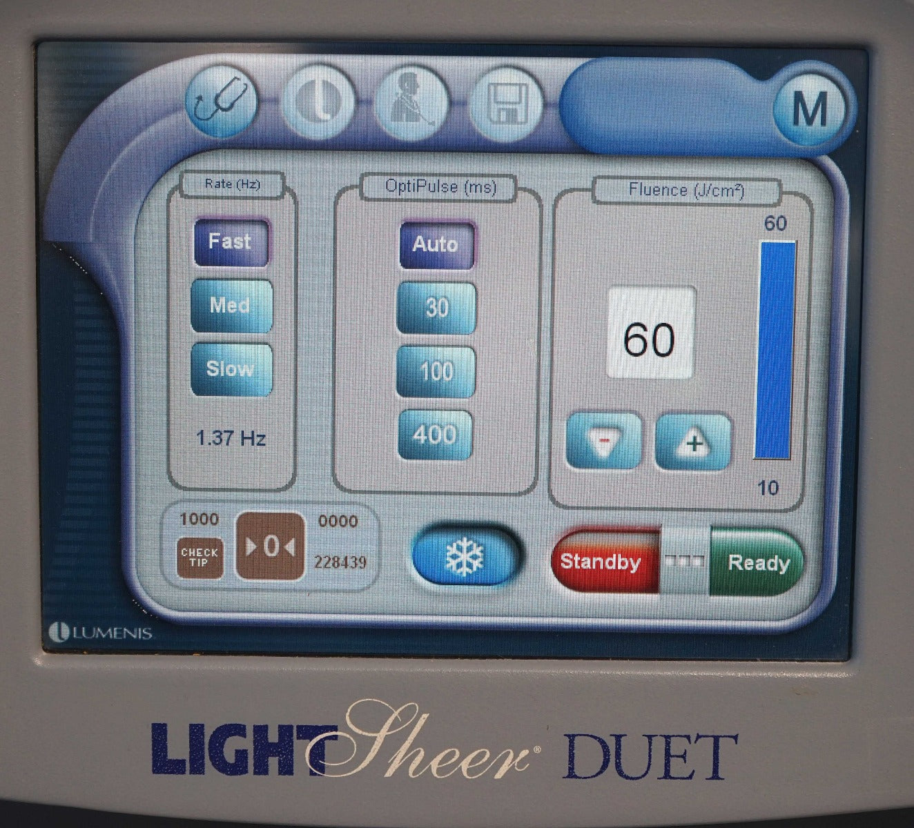 2010 Lumenis LightSheer Duet Laser ET HS 9x9mm 22x35mm Hair Removal Light Sheer