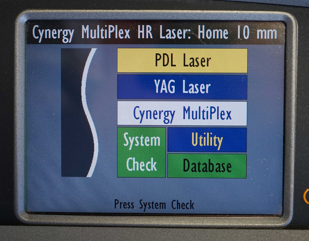 2008 Cynosure Cynergy MPX Laser Nd YAG 585 1064 nm Pulsed Dye Vascular Lesions
