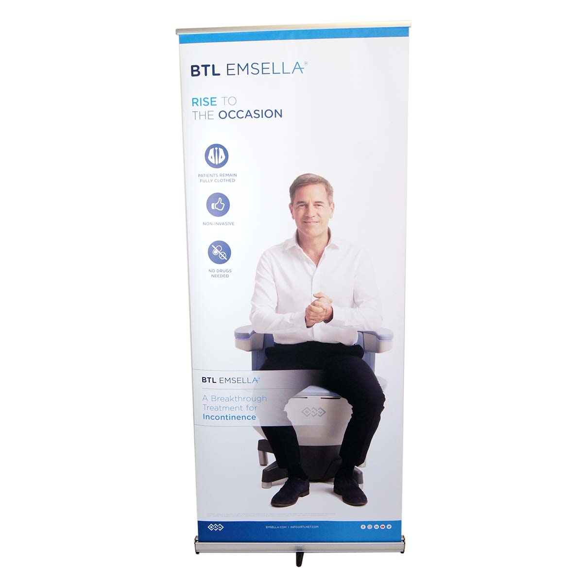 BTL EMSella 'Rise to the Occasion' Office Marketing Display Banner 34in x 81in