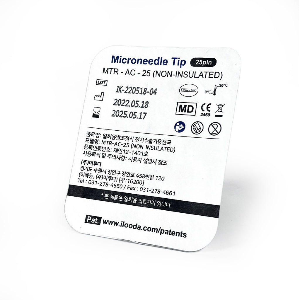 ilooda SecretRF MicroNeedle Fractional Tips 25-Pin MTR-AC-25 Non Insulated x10