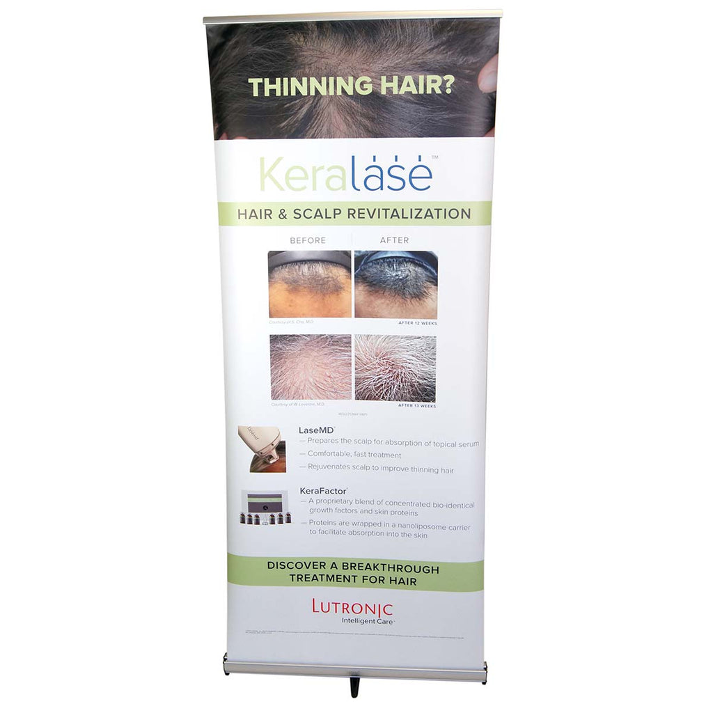 Lutronic KeraLase 'Hair & Scalp Revitalization' LaseMD Marketing Banner 34x81in