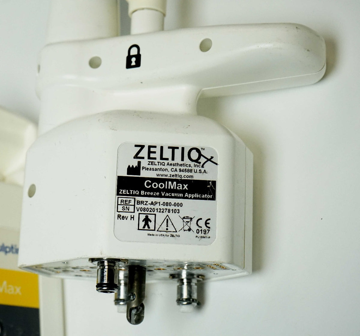 2012 Zeltiq CoolSculpting CoolMax Breeze Vacuum Applicator BRZ-AP1-080-000 Large