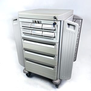 Medical Mobile Storage Crash Rolling PVC Cart Multi-Purpose Clinical w/Drawers